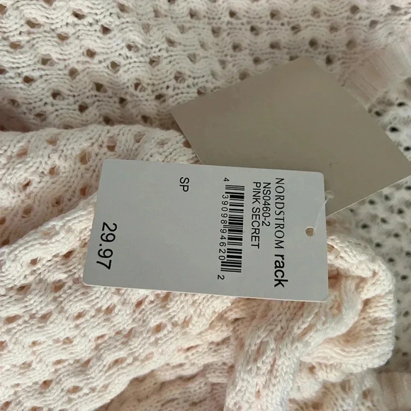 14th & Union Cream Lightweight Crochet Woven Sweater S Petite NWT - Picture 8 of 8
